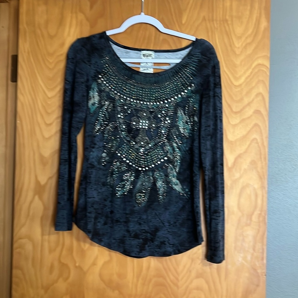 Vocal Long Sleeved size small.  Cut out in back sparkles